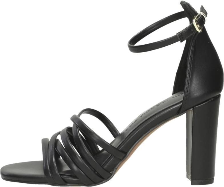 Marco tozzi Zwarte Synthetische Sandalette met Enkelband Black Dames
