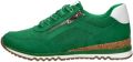 Marco Tozzi Sneakers met sleehak vrijetijdsschoen lage schoen veterschoen in vegan uitvoering - Groen
