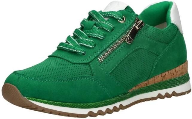 Marco Tozzi Sneakers met sleehak vrijetijdsschoen lage schoen veterschoen in vegan uitvoering - Foto 2