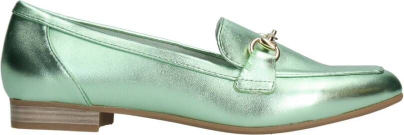 marco tozzi Metallic Groene Loafer Green Dames