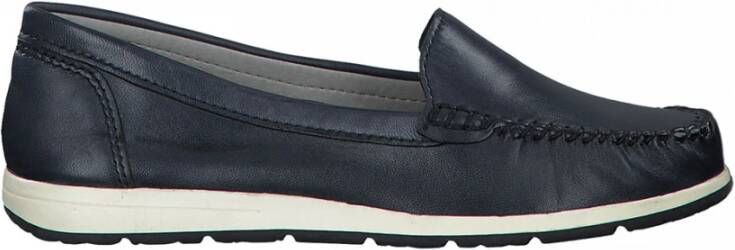 Marco Tozzi Navy Blauwe Mocassins met EVA-zool