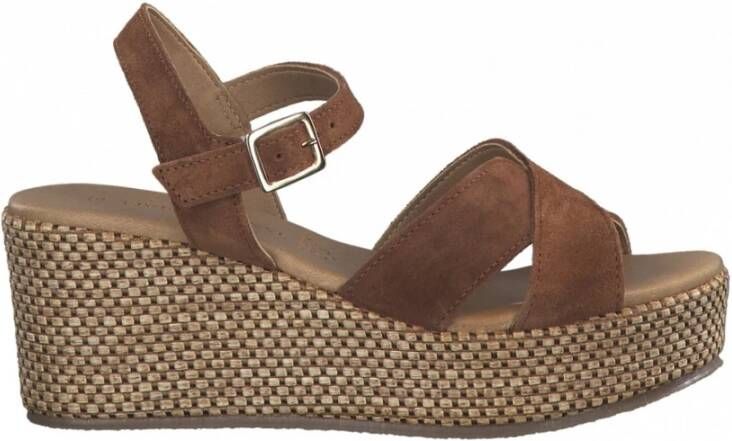 marco tozzi Platte sandalen Brown Dames