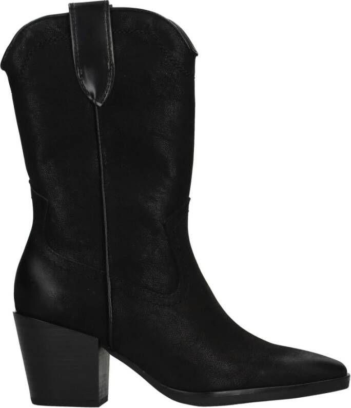 marco tozzi Western Stijl Zwarte Kuitlaars Black Dames