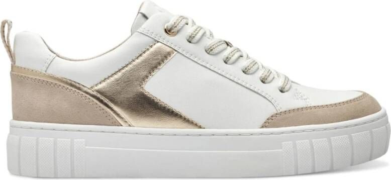 Marco Tozzi Plateausneakers met contrastafwerkingen vrijetijdsschoen lage schoen veterschoen