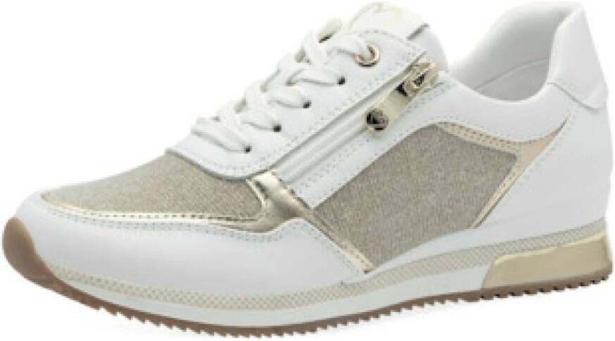 Marco Tozzi Witte lage top sneakers voor dames