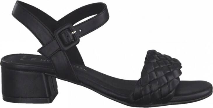 Marco tozzi Zwarte Casual Platte Sandalen Vrouwen Black Dames