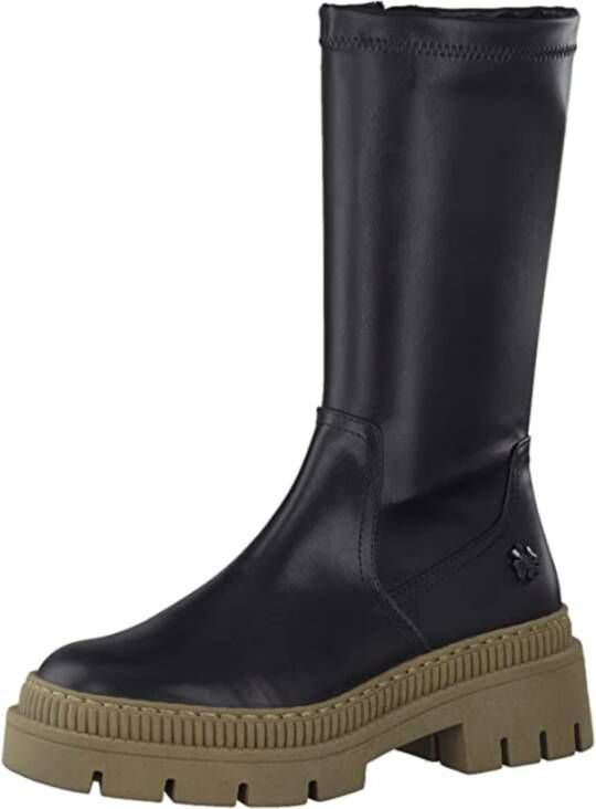 marco tozzi Zwarte Enkellaars Black Dames