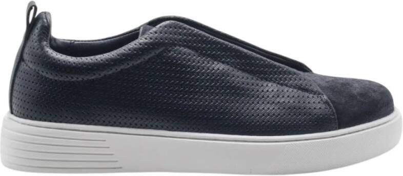 Marechiaro 1962 Blauwe Suède Sneakers met Elastische Veters
