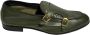 Marechiaro 1962 Groene leren dubbele gesp mocassin Green Heren - Thumbnail 1