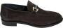 Marechiaro 1962 Suède Mocassin met Gouden Accessoire Brown Heren - Thumbnail 1