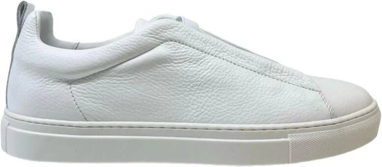 Marechiaro 1962 Witte Leren Sneakers Gekruiste Elastieken