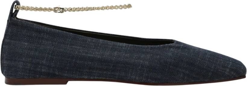 Maria Luca Blauwe Ballerina Platte Schoenen