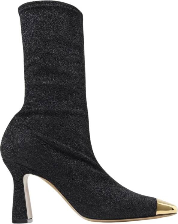 Maria Luca Gouden Cap Toe Glitter Enkellaarzen
