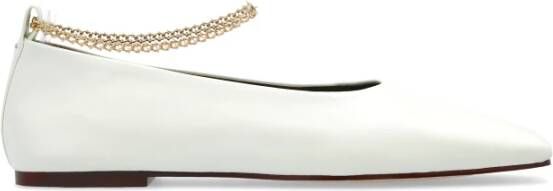 Maria Luca Leren balletflats 'Augusta' White Dames