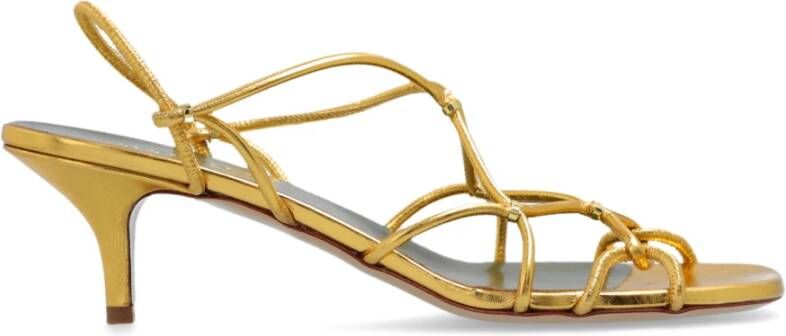 Maria Luca Metallic hak sandalen Yellow Dames