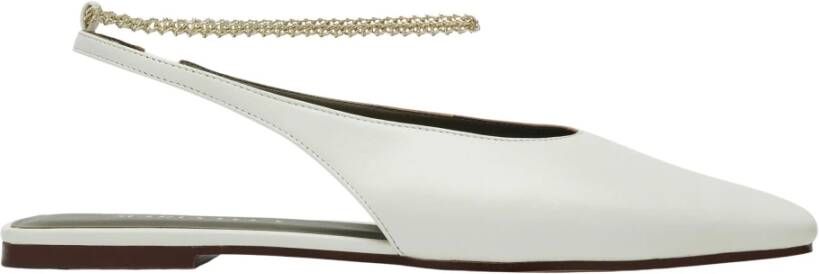 Maria Luca Witte Platte Slingback Schoenen