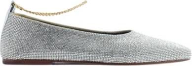 Maria Luca Zilveren Ballet Flats met Strass Gray Dames