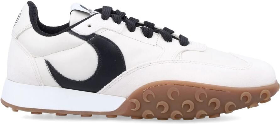 Marine Serre Ecru Sneakers met Vierkante Neus