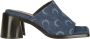 Marine Serre Sandalen Regenerated Deadstock Slides Cotton Blue Laser in blauw - Thumbnail 1