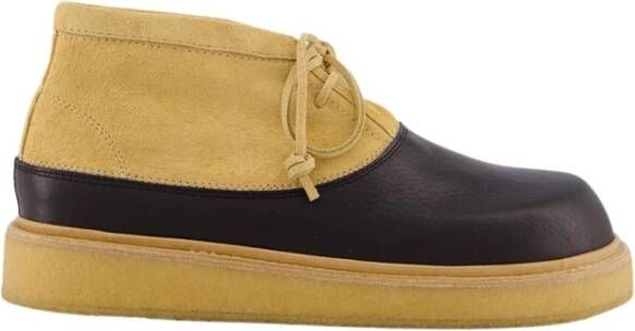 Marni Beige & Zwart Leren Woestijnlaars