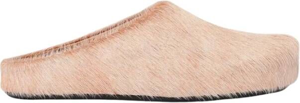 Marni Beige Haircalf Slippers
