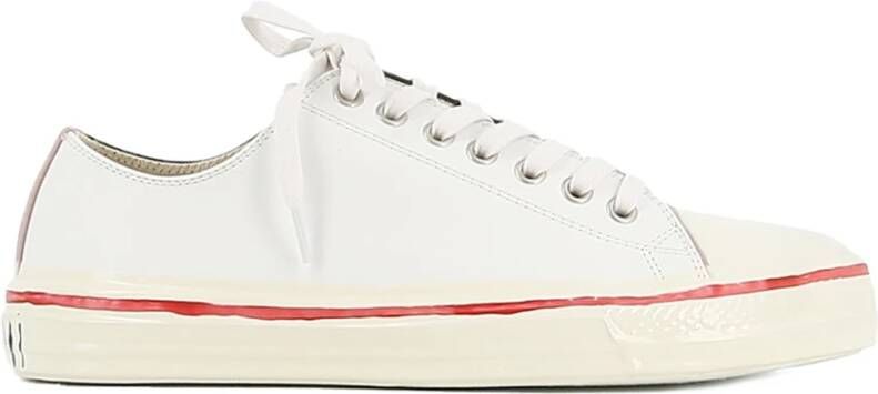 Marni Bi-Colour Leren Sneakers White Dames