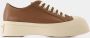 Marni Bruine Leren Sneakers met Contrasterende Details Brown Dames - Thumbnail 12