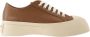 Marni Bruine Leren Sneakers met Contrasterende Details Brown Dames - Thumbnail 8