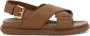 Marni Bruine platte sandalen voor vrouwen Bruin Dames - Thumbnail 1