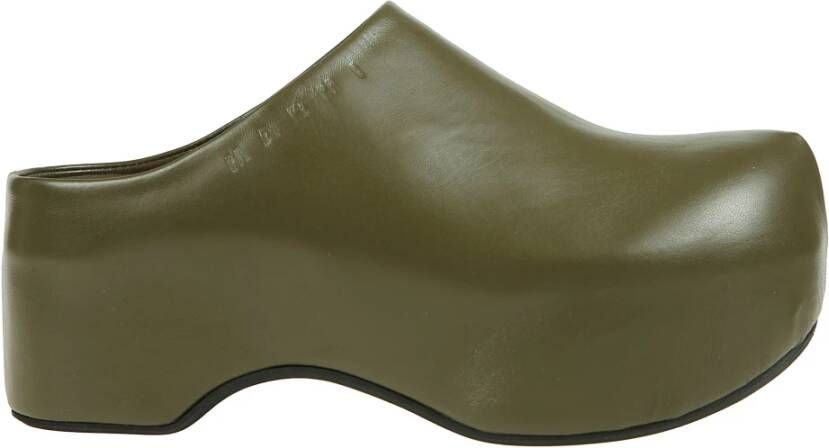 Marni Chunky klomp met houten plateauzool
