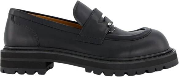Marni Chunky Penny Loafers in zwart leer