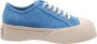 Marni Blauwe Leren Sneakers Dikke Rubberen Zool Blue Dames - Thumbnail 1