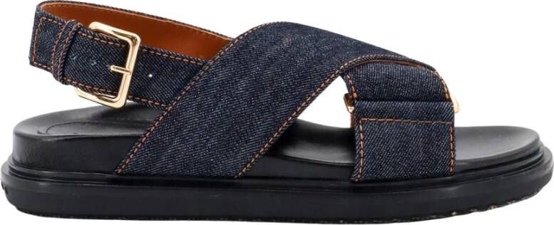 Marni Denim Sandalen met Verstelbare Band Blue Dames