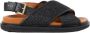 Marni Fussbett raffia sandalen Zwart - Thumbnail 1