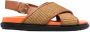 Marni Bruine Platte Schoenen met Kruisende Bandjes en Enkelgesp Brown Dames - Thumbnail 1