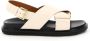 Marni Sandalen Ivory Smooth Leather Sandals With Rear Belt in beige - Thumbnail 14