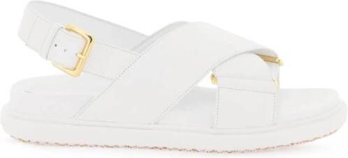Marni Flat Sandals White Dames