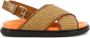 Marni Bruine Platte Schoenen met Kruisende Bandjes en Enkelgesp Brown Dames - Thumbnail 1