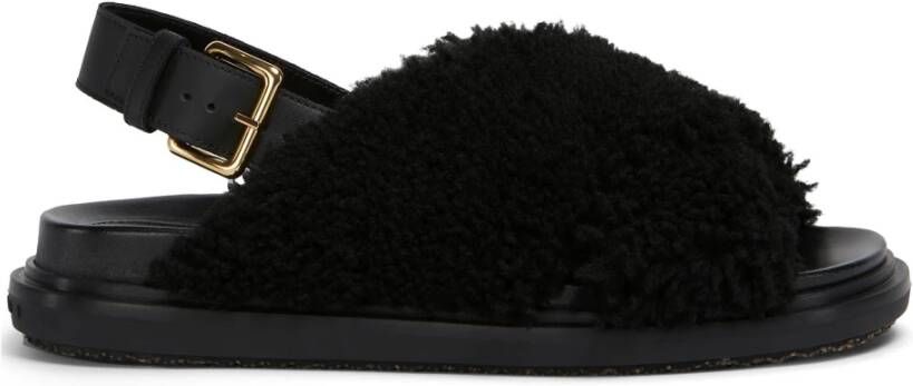 Marni Fussbett Shearling Sandalen