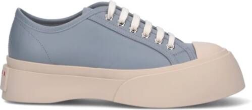 Marni Low-Top Sneakers Calf Leather Sneakers With Rounded Toe in meerkleurig