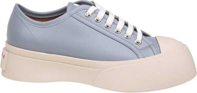 Marni Grijze Nappa Leren Veterschoenen Gray Dames