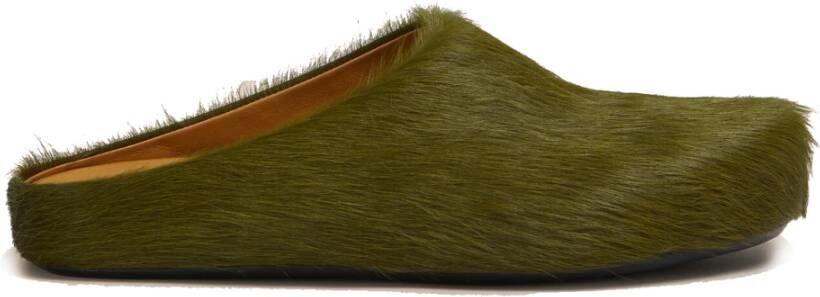 Marni Groene Ponyhuid Instap Sandalen