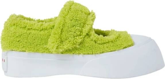 Marni Harige Weef Sneakers Groen Dames