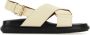 Marni Ivoor Leren Fussbett Sandalen - Thumbnail 1