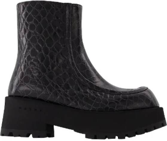 Marni Leather boots Black Dames