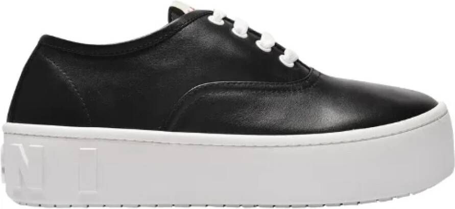 Marni Leather sneakers Black Unisex