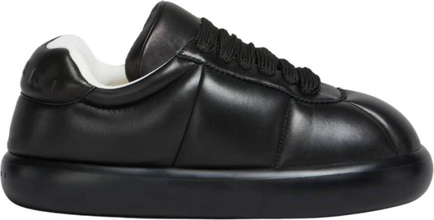 Marni Leren bigfoot 2.0 sneaker Black Heren