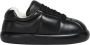 Marni Zwarte Leren Veterschoenen met Platte Zool Black Heren - Thumbnail 1