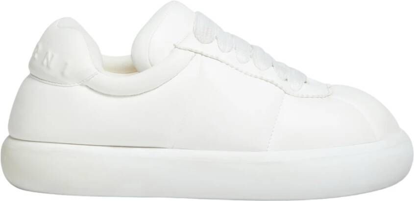 Marni Leren bigfoot 2.0 sneaker White Dames