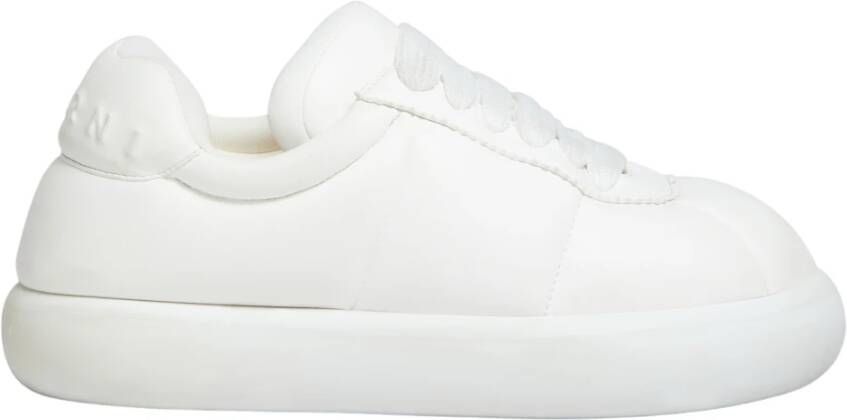 Marni Leren bigfoot 2.0 sneaker White Heren